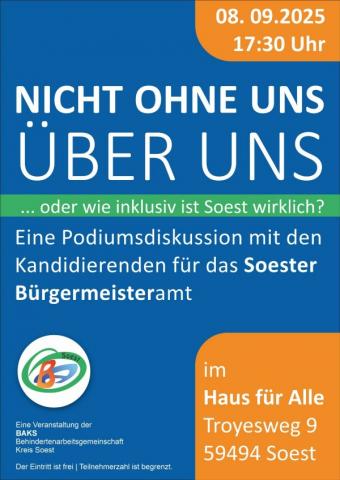 Plakat der Podiumsveranstaltung